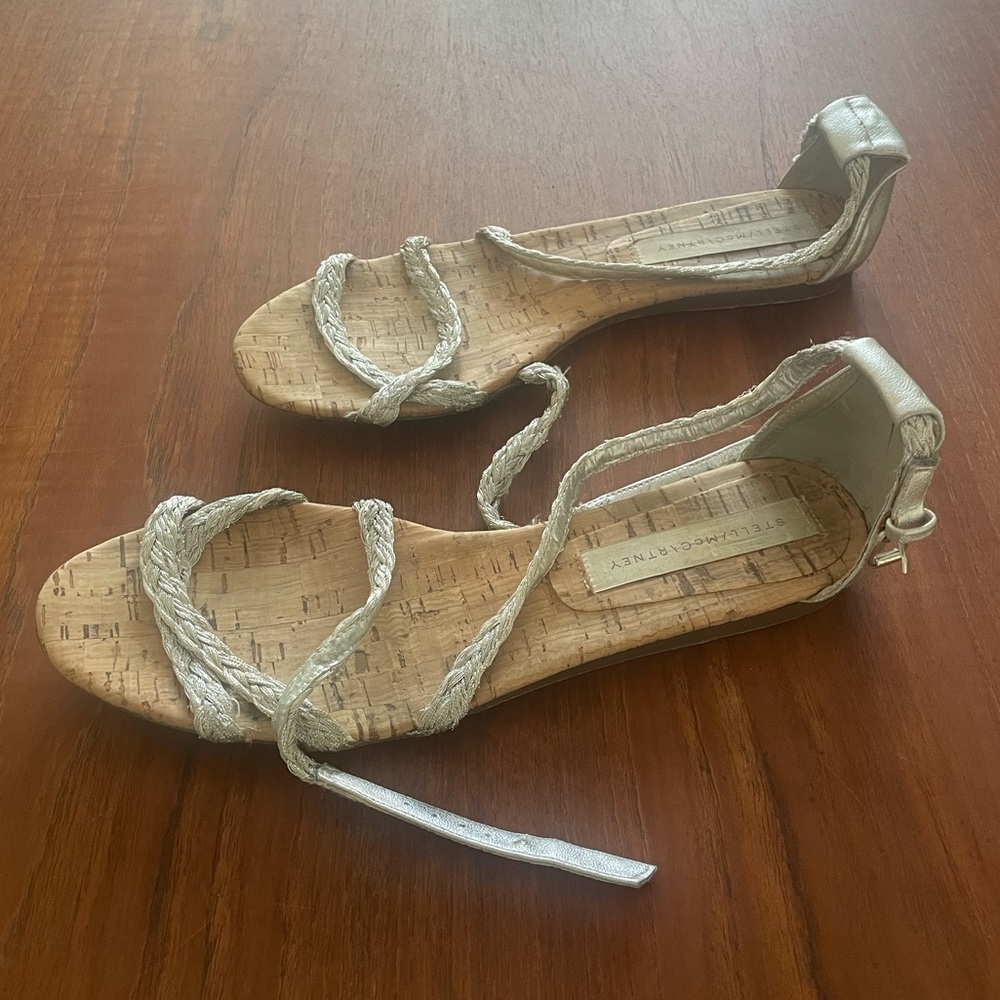 Silver sandals by Stella McCartney size 9